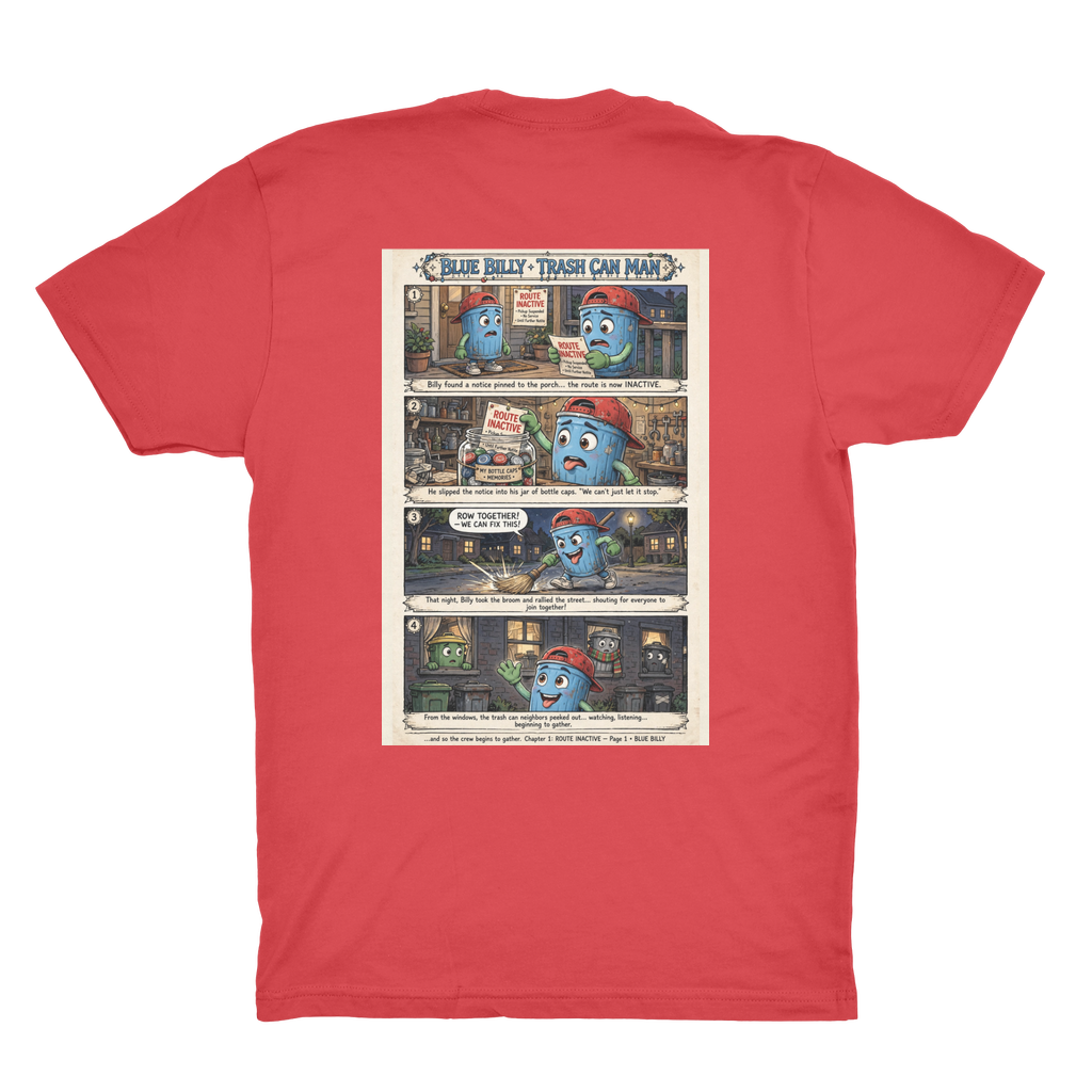 Trash Can Row Organic Adult T-Shirt