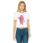 Trash Can Row – Classic Women's Cropped Raw Edge T-Shirt