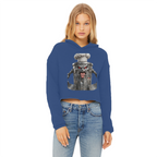 ANGRY CAN MAN 3.0 Ladies Cropped Raw Edge Hoodie