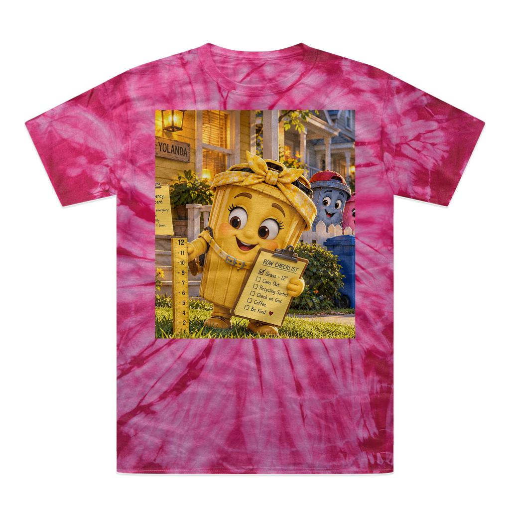 Trash Can Row Tonal Spider Tie-Dye T-Shirt