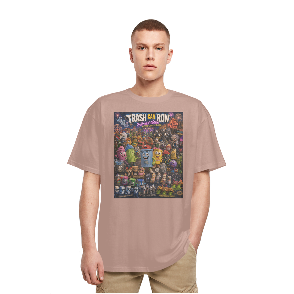 Trash Can Row CONCERT FOR A LIFETIME Heavy Oversized T-Shirt