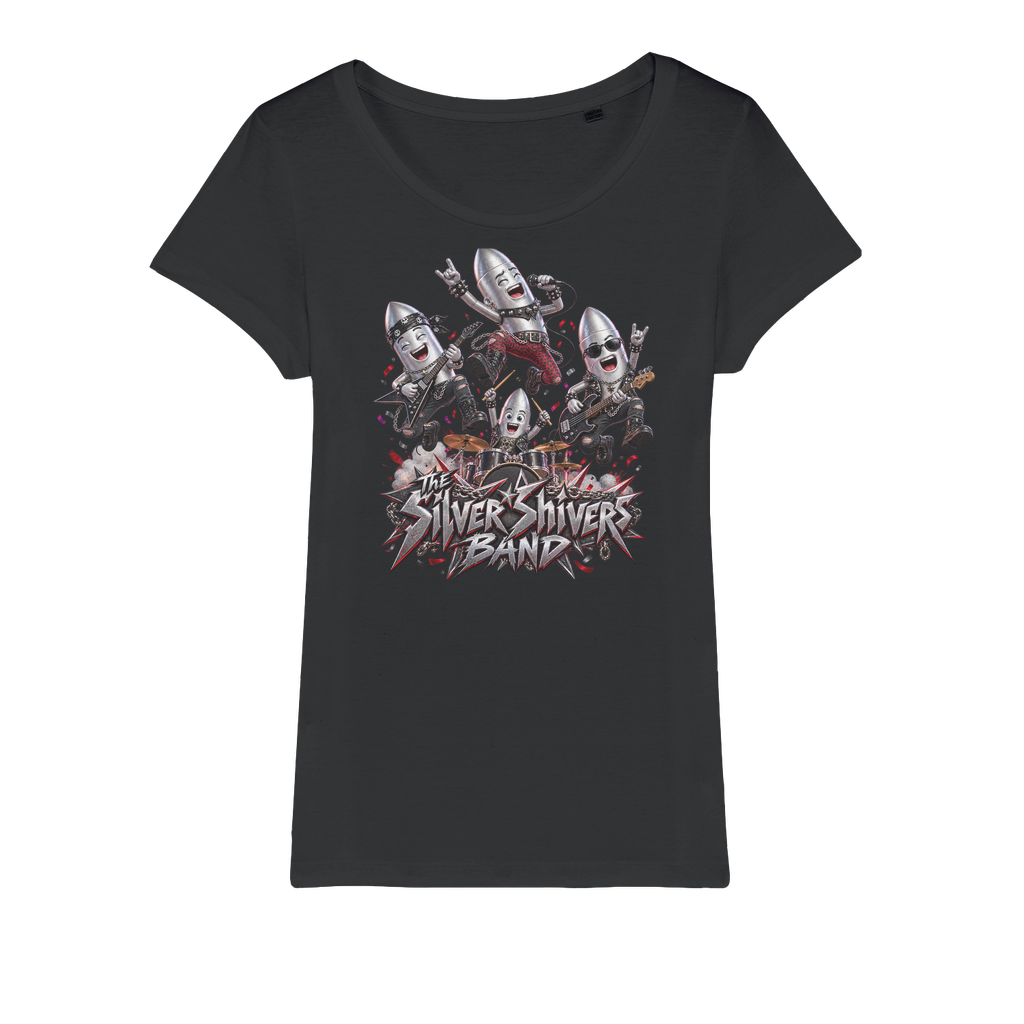 The Silver Shivers Band Organic Jersey Womens T-Shirt