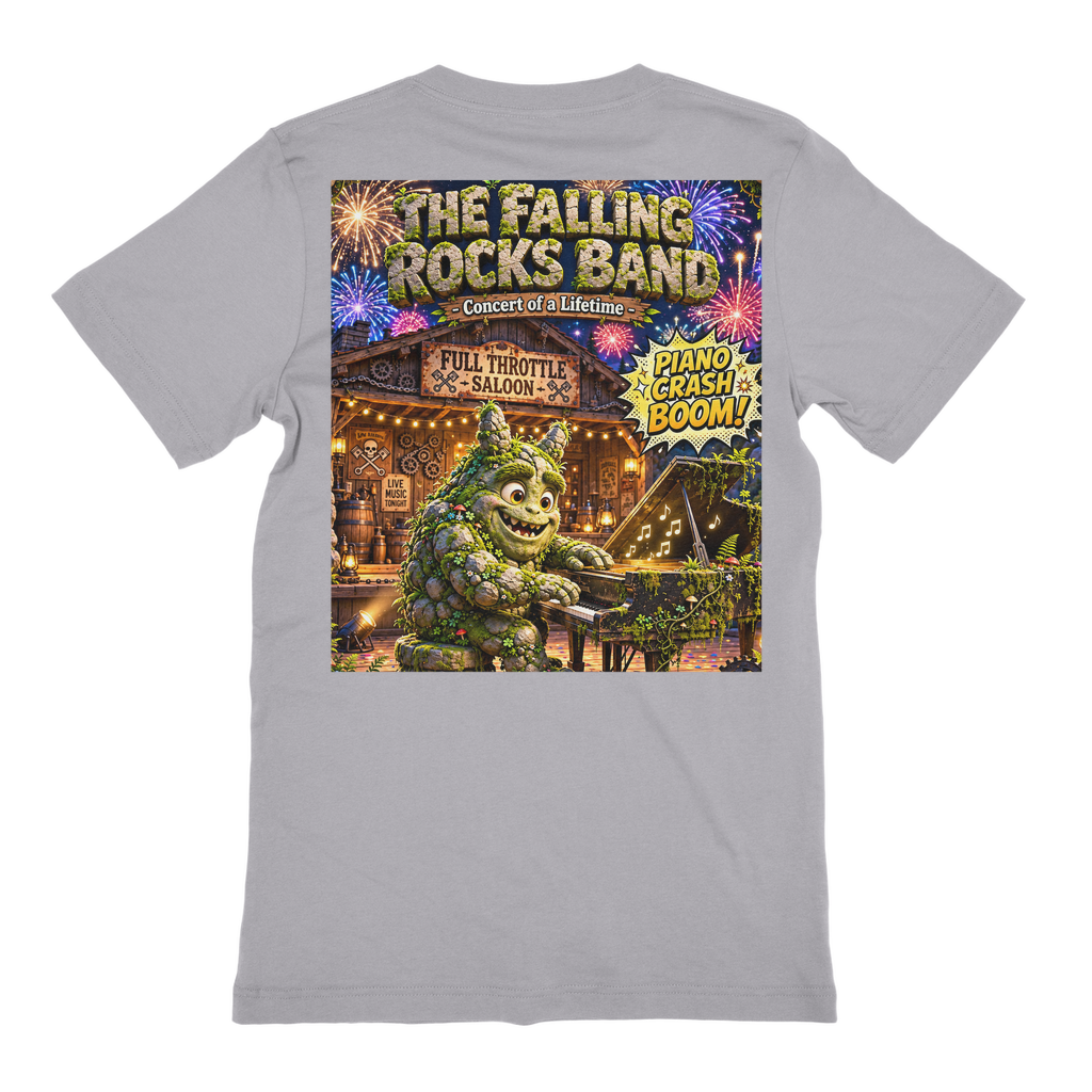 Falling Rocks COllection Premium Jersey Adult T-Shirt