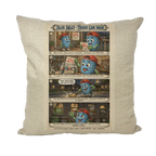 Trash Can Row Throw Pillow with Insert