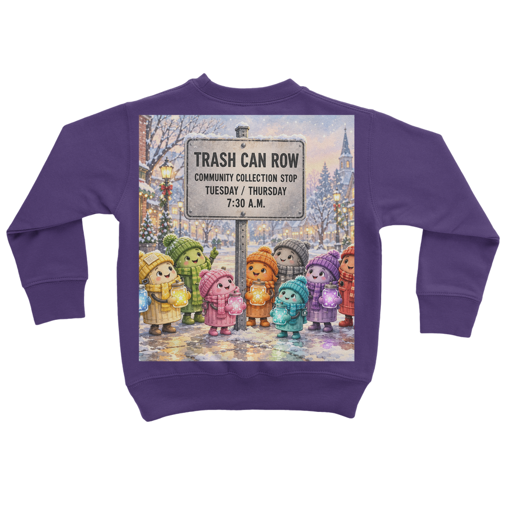 Trash Can Row Classic Kids Sweatshirt