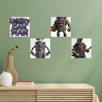 ANGRY CAN MAN 3.0 Square Wall Tiles Set of 4