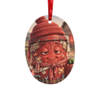 Trash Can Row – Ceramic Hanging Ornament
