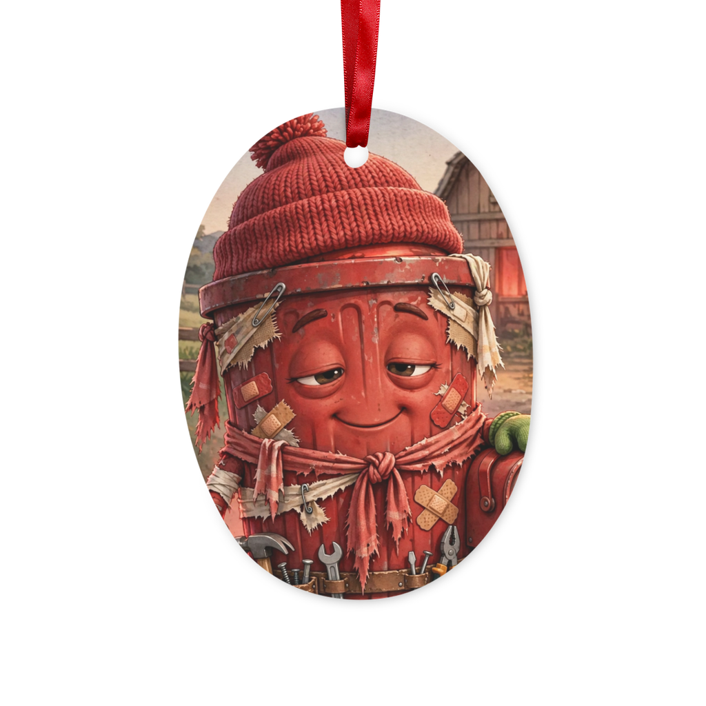 Trash Can Row – Ceramic Hanging Ornament