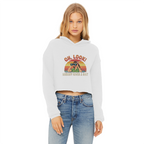 SARCASM 105 Ladies Cropped Raw Edge Hoodie