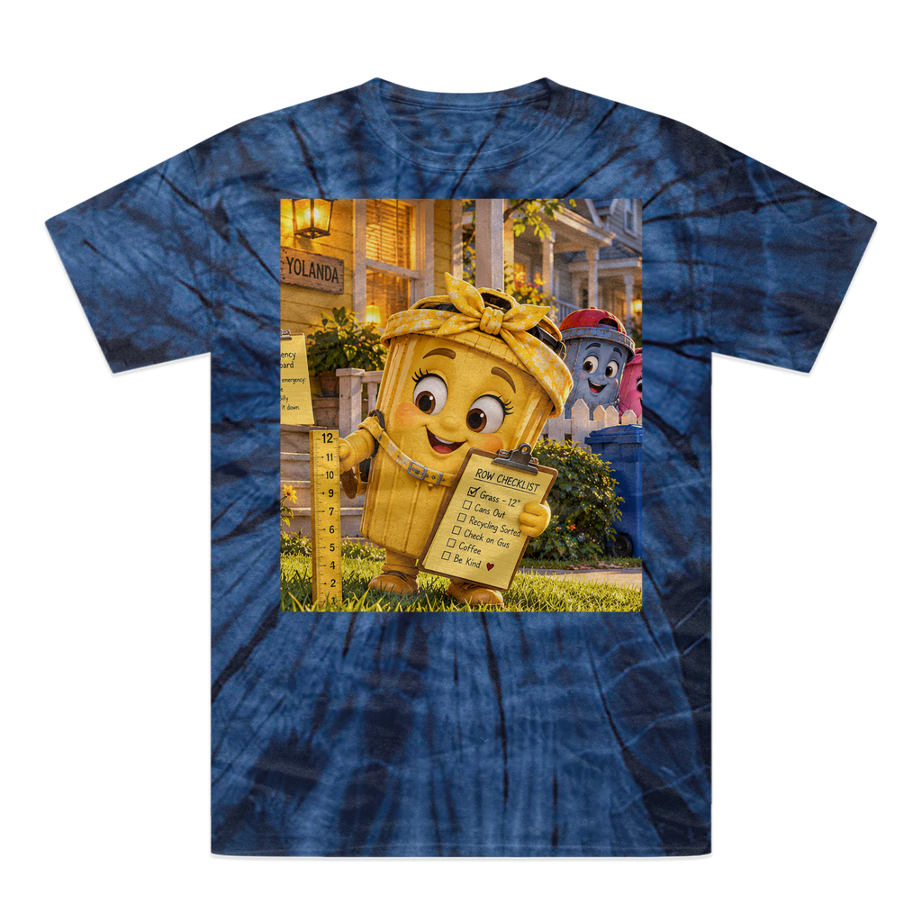 Trash Can Row Tonal Spider Tie-Dye T-Shirt