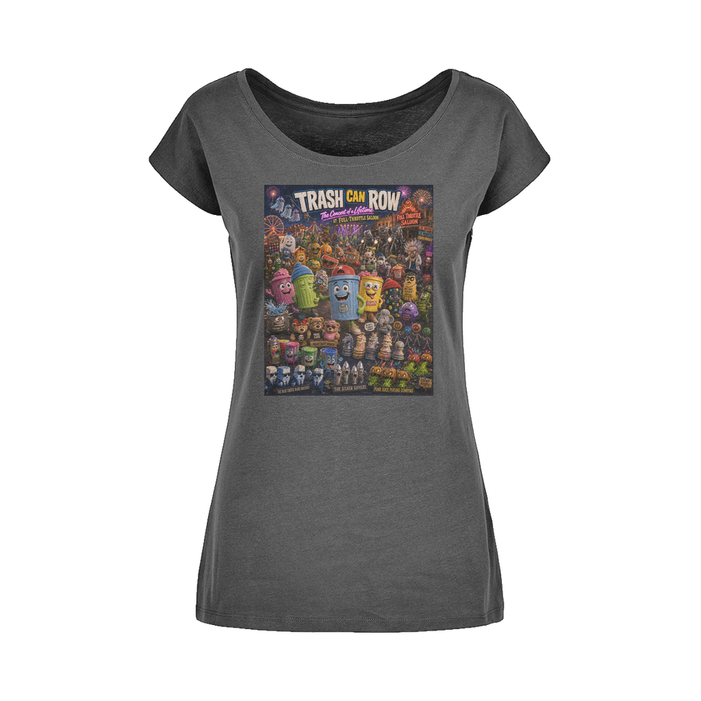 Trash Can Row CONCERT FOR A LIFETIME Wide Neck Women's T-Shirt XS-5XL