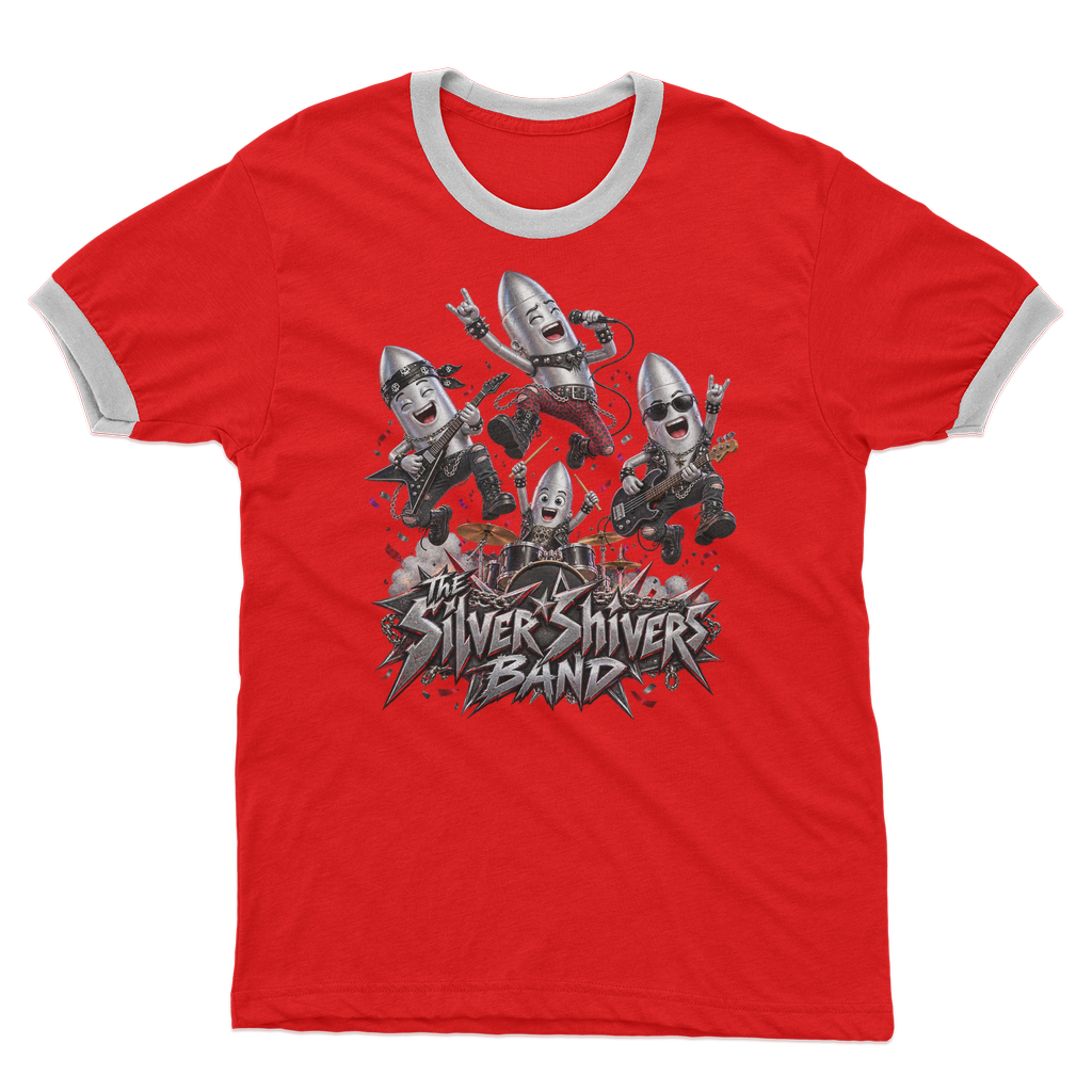 The Silver Shivers Band Adult Ringer T-Shirt
