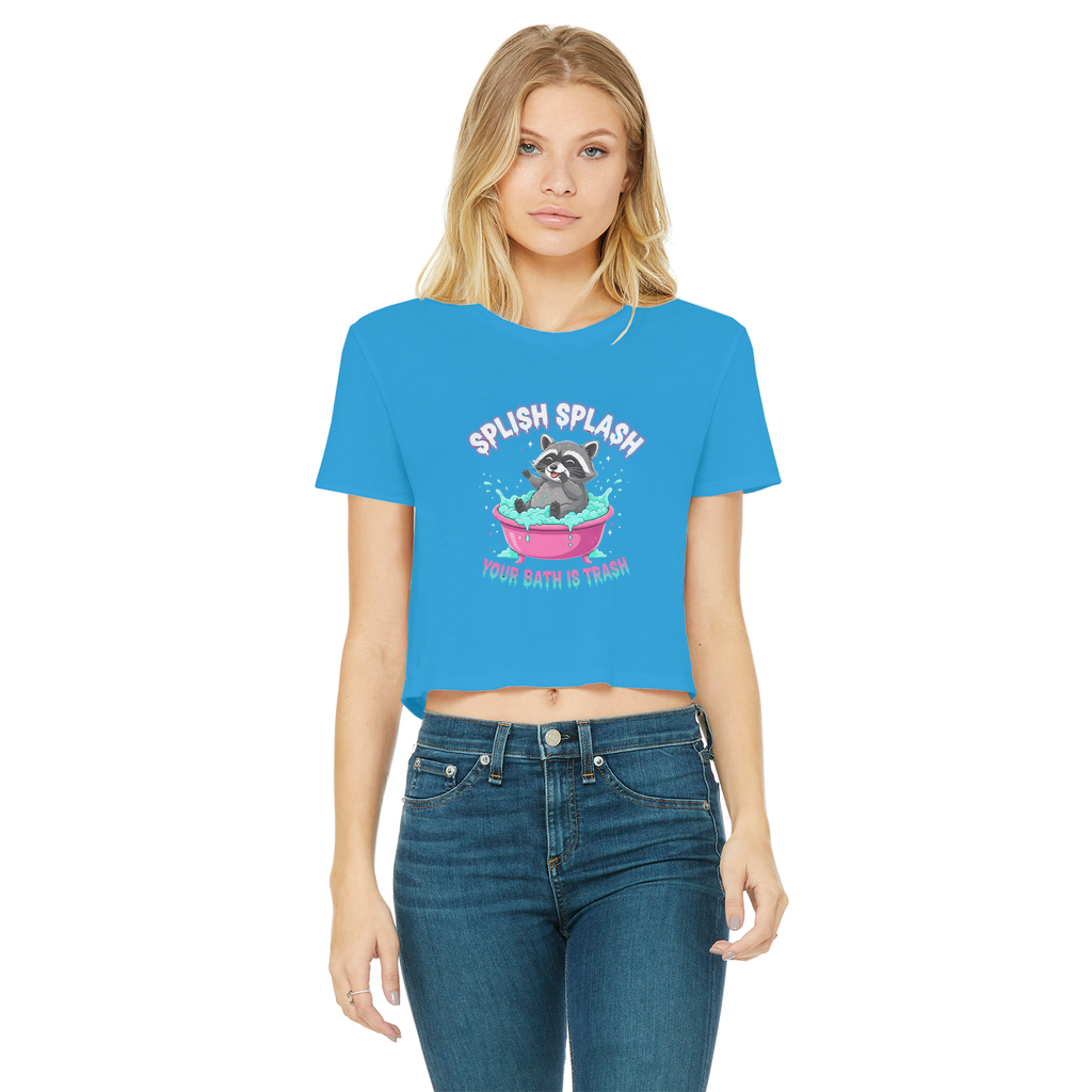 AOC Classic Women's Cropped Raw Edge T-Shirt