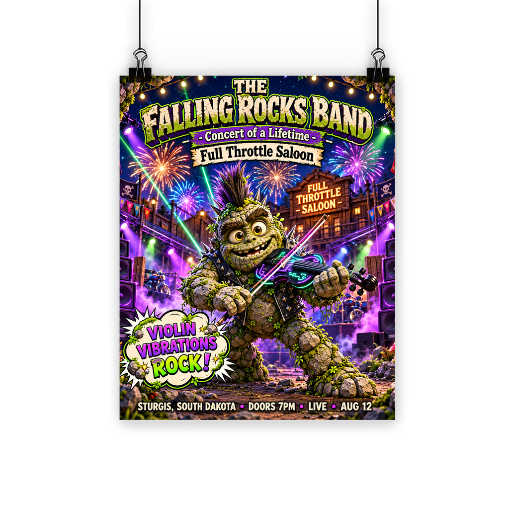Falling Rocks Collection Classic Poster