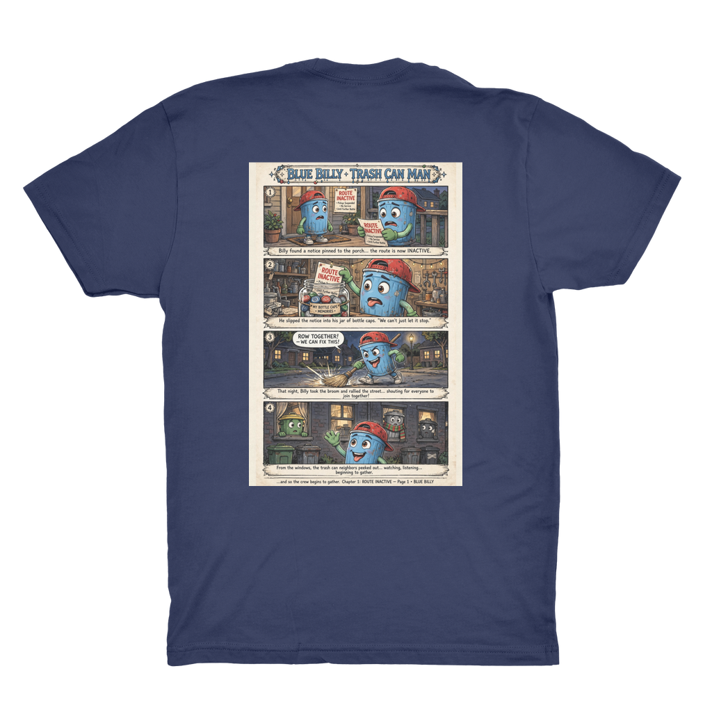 Trash Can Row Organic Adult T-Shirt