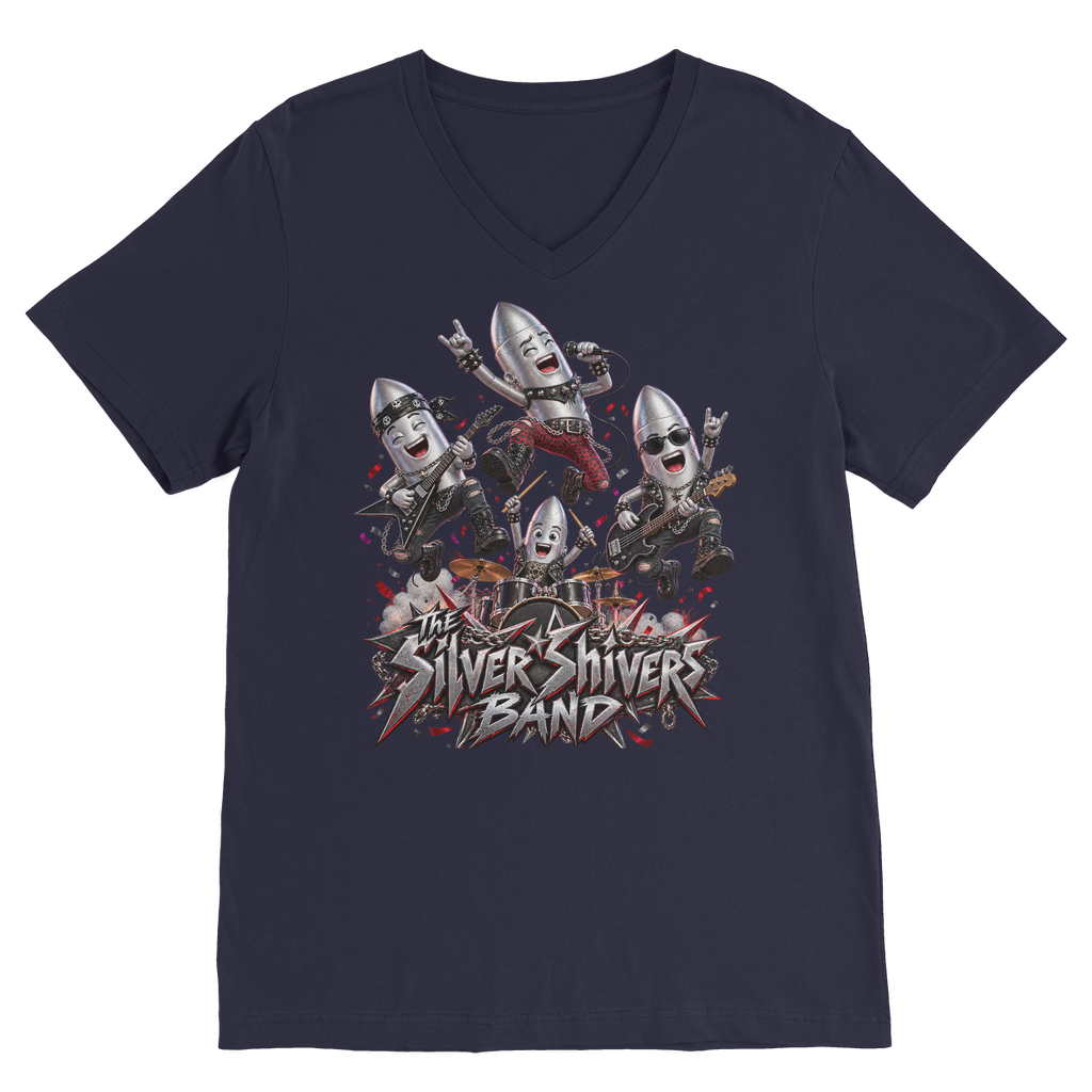 The Silver Shivers Band Classic V-Neck T-Shirt