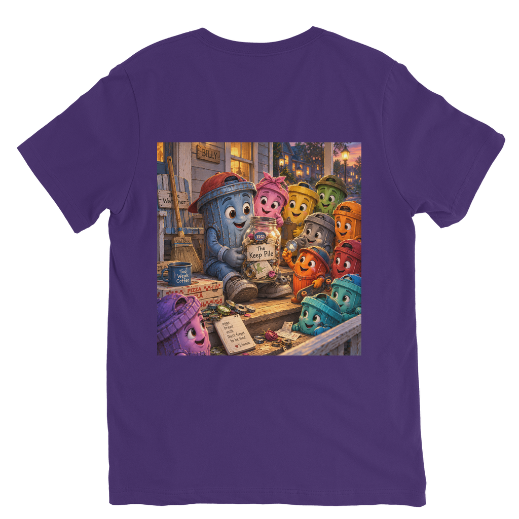 Trash Can Row – Classic V-Neck T-Shirt