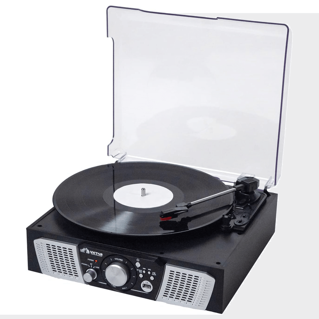 Victor Lakeshore 5-in-1 Hybrid BT Turntable System Black - Refurbished