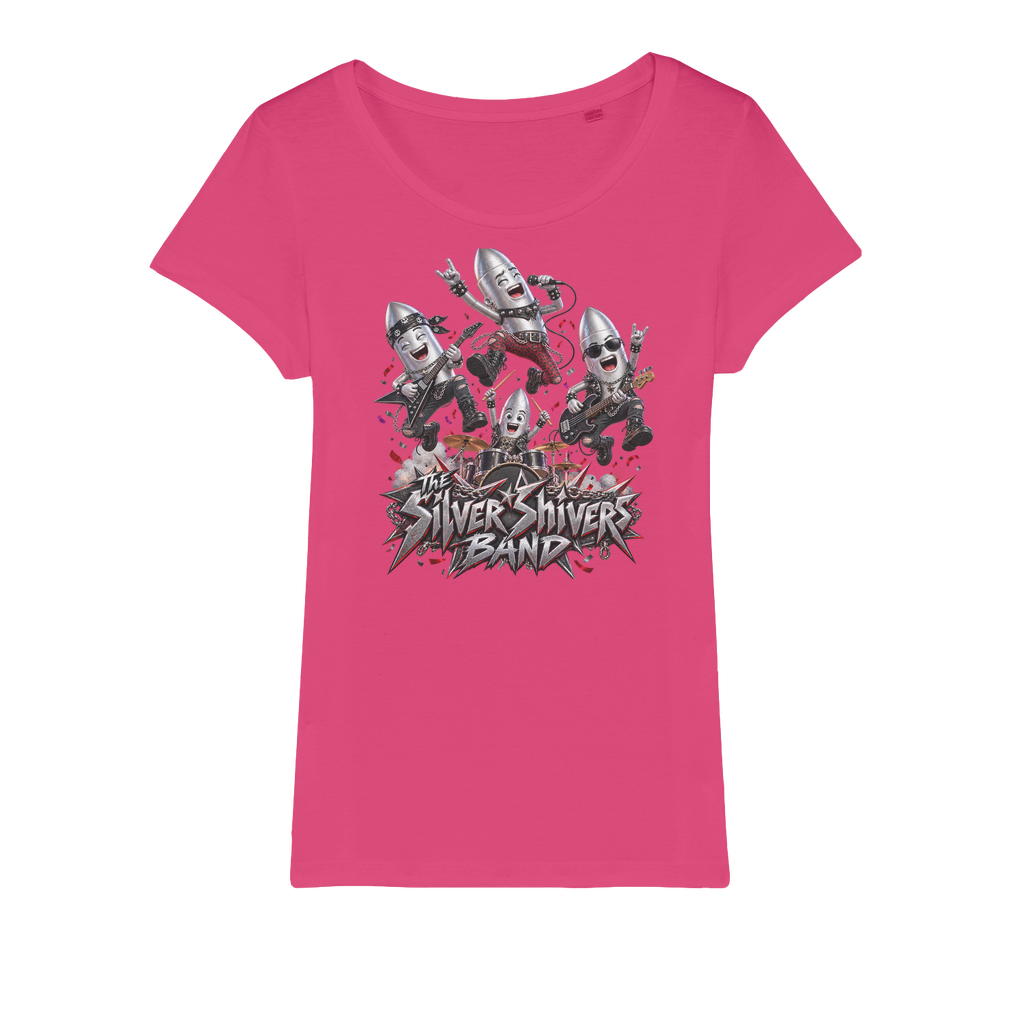 The Silver Shivers Band Organic Jersey Womens T-Shirt
