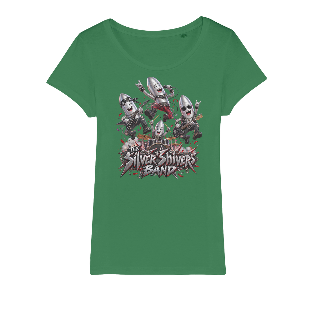 The Silver Shivers Band Organic Jersey Womens T-Shirt