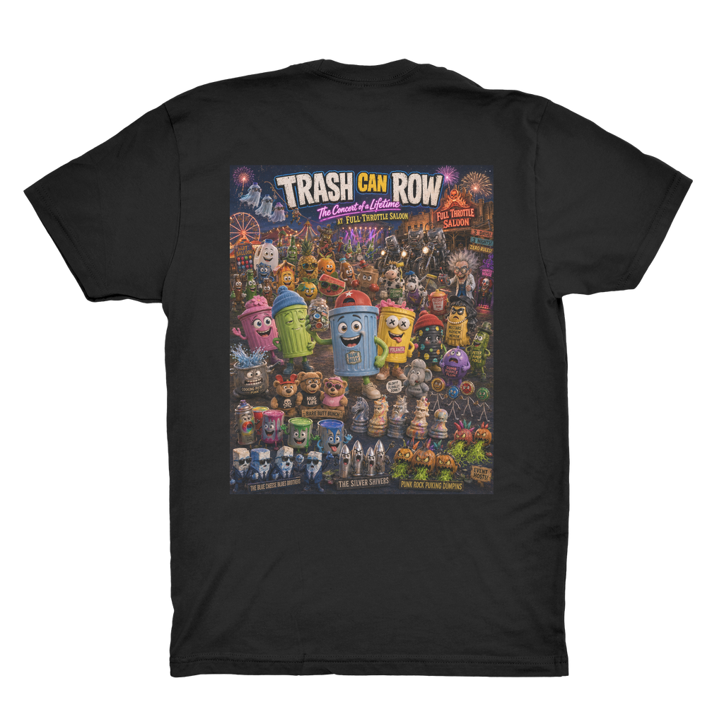 Trash Can Row CONCERT FOR A LIFETIME Organic Adult T-Shirt
