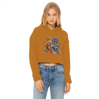 Falling Rocks COllection Ladies Cropped Raw Edge Hoodie