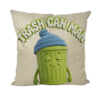 TRASH CAN MAN Throw Pillows
