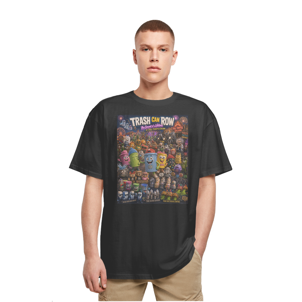 Trash Can Row CONCERT FOR A LIFETIME Heavy Oversized T-Shirt