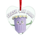 TRASH CAN MAN Glass Hanging Ornament