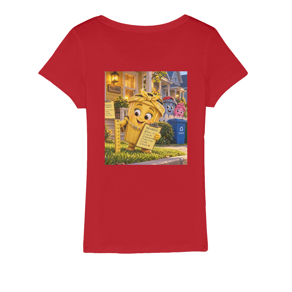 Trash Can Row Organic Jersey Women's T-Shirt