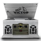 Victor Belmont 8-in-1 Wood Music Center White - Refurbished