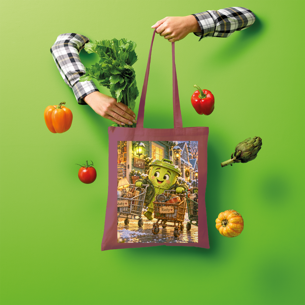 Trash Can Row Shopper Tote Bag
