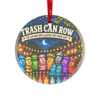 Trash Can Row – Glass Hanging Ornament