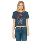 ANGRY CAN MAN 3.0 Classic Women's Cropped Raw Edge T-Shirt