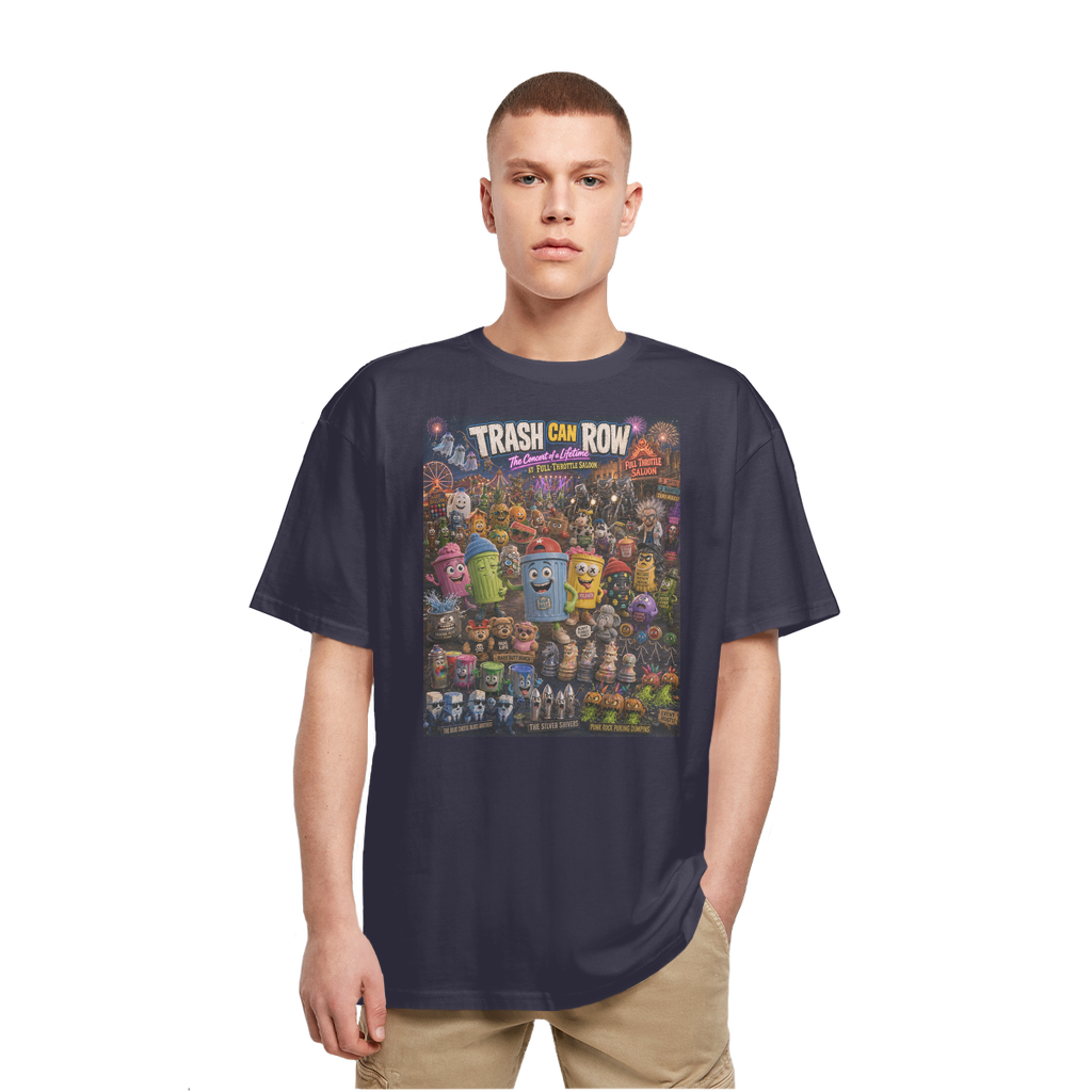 Trash Can Row CONCERT FOR A LIFETIME Heavy Oversized T-Shirt