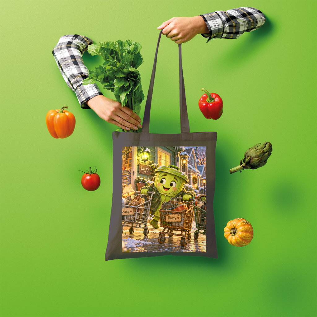 Trash Can Row Shopper Tote Bag