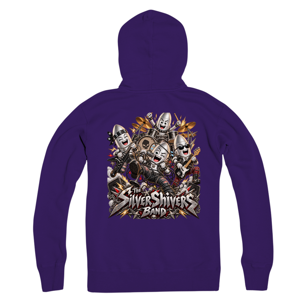 The Silver Shivers Band Premium Adult Zip Hoodie