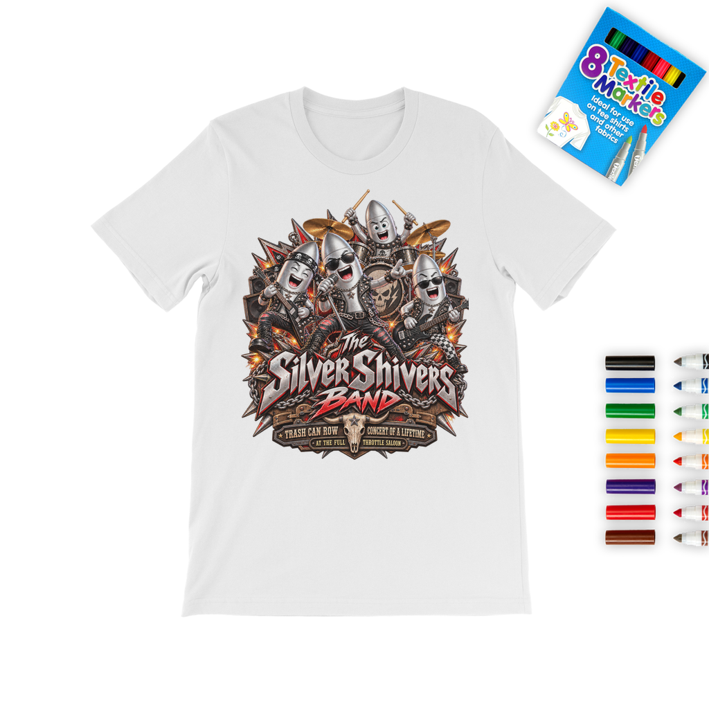 The Silver Shivers Band Colouring T-Shirt