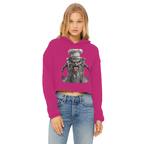 ANGRY CAN MAN 3.0 Ladies Cropped Raw Edge Hoodie