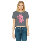 Trash Can Row – Classic Women's Cropped Raw Edge T-Shirt