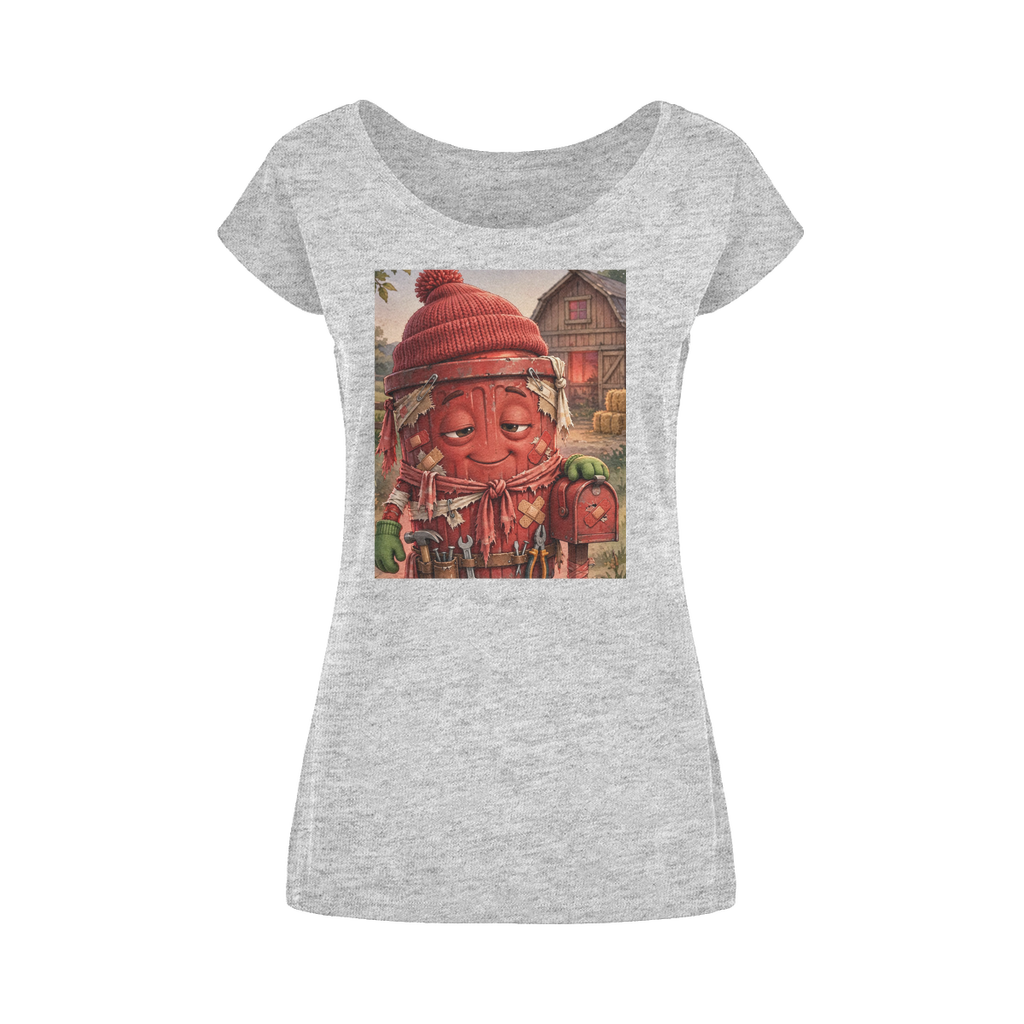 Trash Can Row Wide Neck Women's T-Shirt XS-5XL
