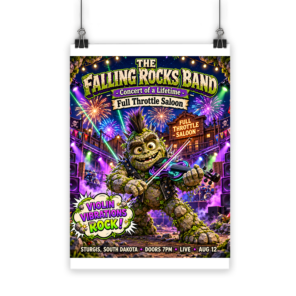 Falling Rocks Collection Classic Poster