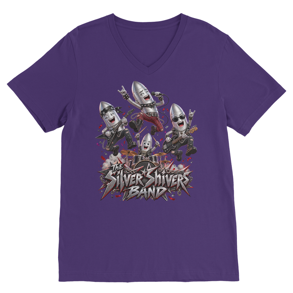 The Silver Shivers Band Classic V-Neck T-Shirt