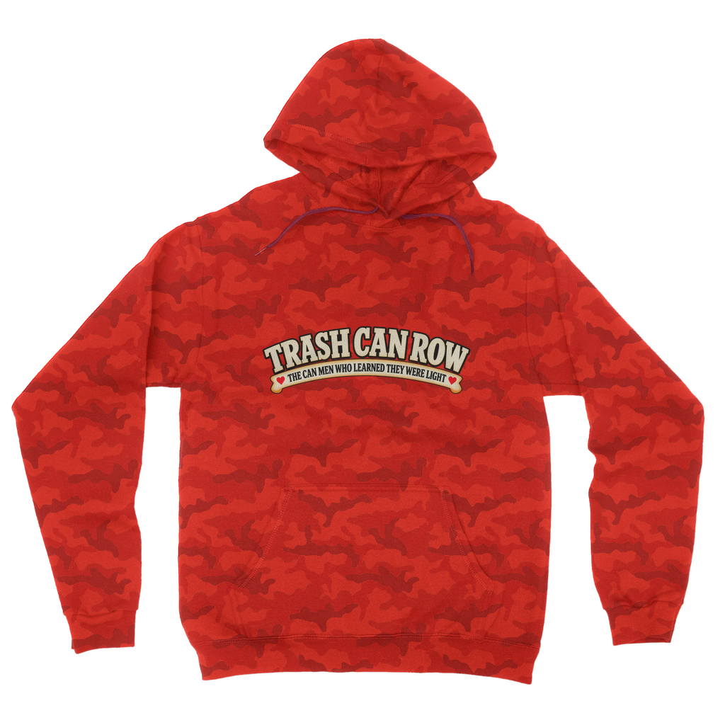 Trash Can Row Camouflage Adult Hoodie