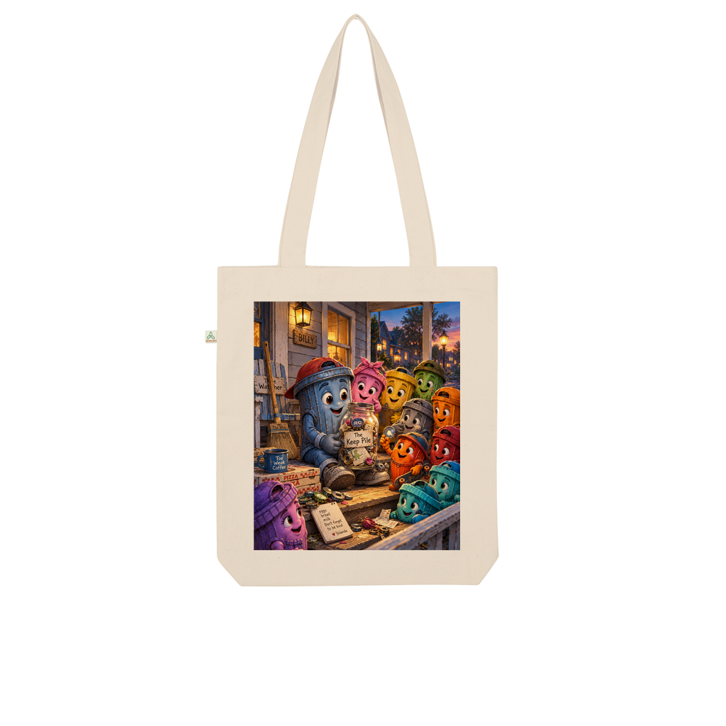 Trash Can Row Organic Tote Bag