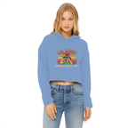 SARCASM 105 Ladies Cropped Raw Edge Hoodie