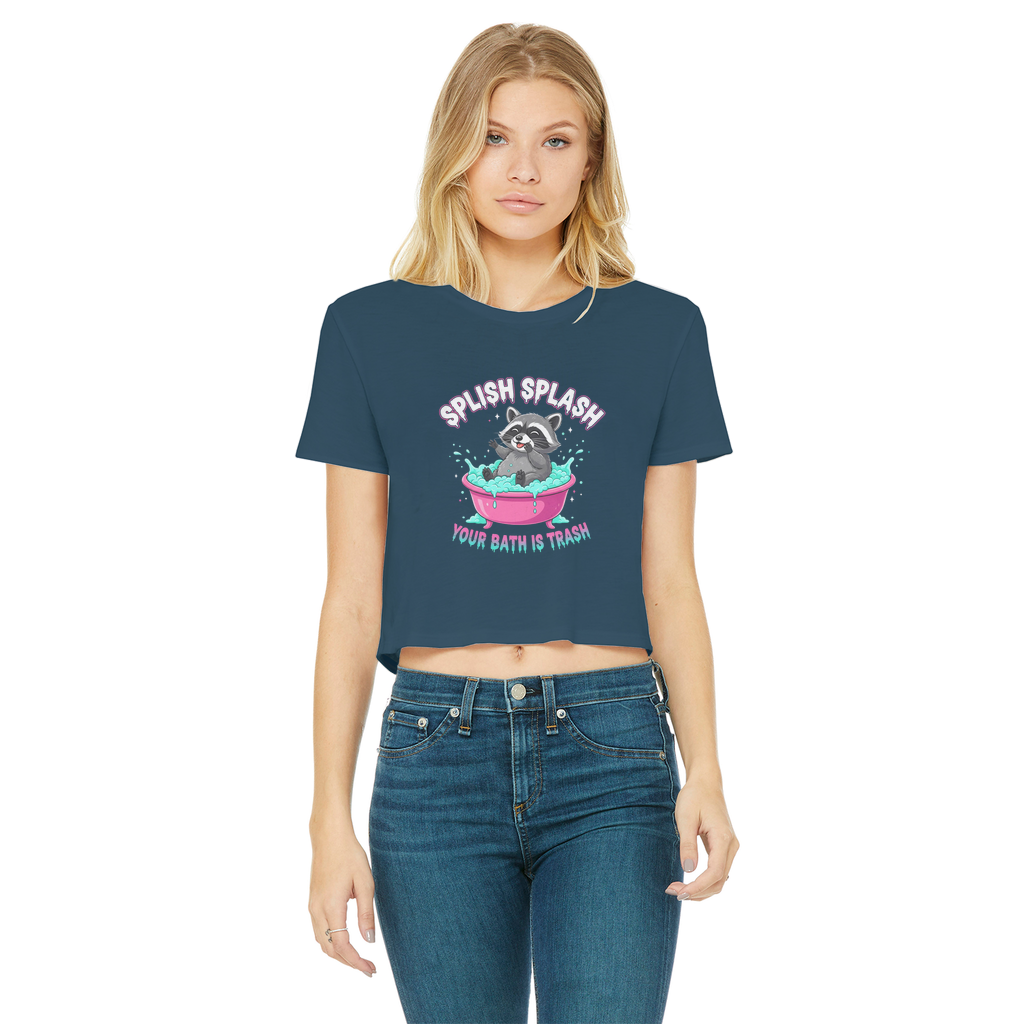 AOC Classic Women's Cropped Raw Edge T-Shirt