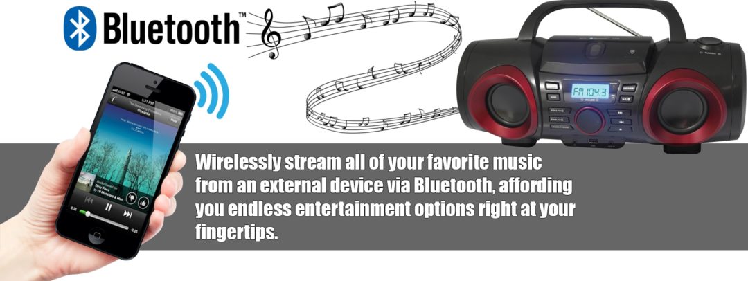 Naxa MP3 & CD Boombox with Bluetooth (NPB-267)