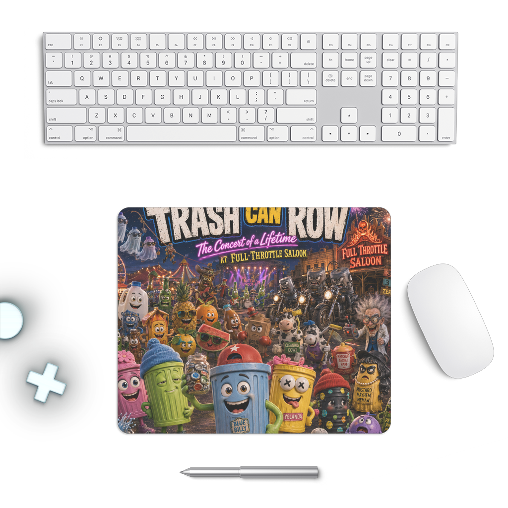 Trash Can Row CONCERT FOR A LIFETIME Mouse Pad