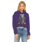 ANGRY CAN MAN 3.0 Ladies Cropped Raw Edge Hoodie